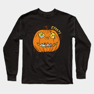 Halloween Cockatiel Parrot Pumpkin Long Sleeve T-Shirt